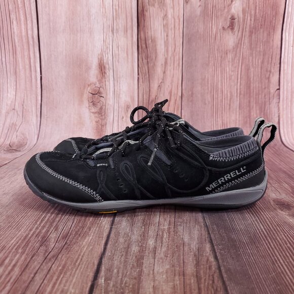 Merrell Contour Glove Black Womens Size 9 Barefoot Suede Trail Running Shoes - Picture 2 of 14